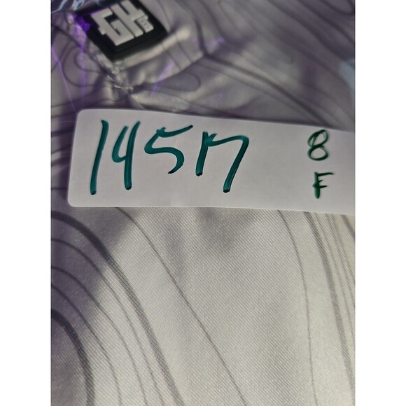 Greater Half GH Polo Shirt Mens Medium Topo White Performance Golf AOP UPF - Picture 10 of 10